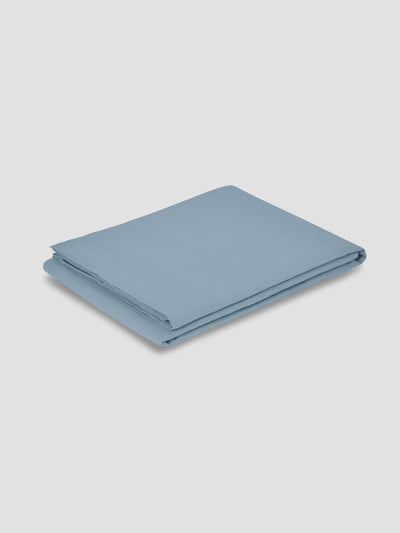 Dusk Blue Linen Blend Flat Sheet