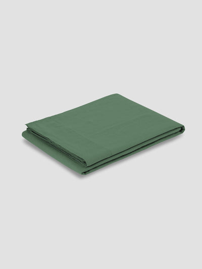 Elm Green Linen Blend Flat Sheet