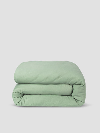 Sage Green Linen Blend Duvet Cover