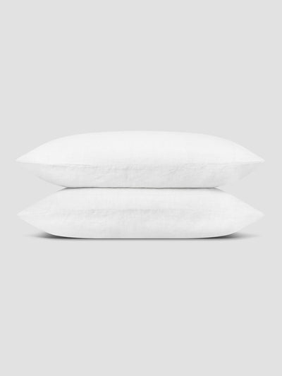 White Linen Blend Pillowcases (Pair)