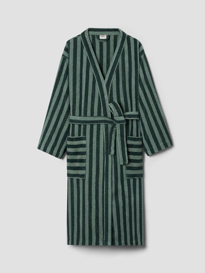 Pine Green Pembroke Stripe Cotton Robe