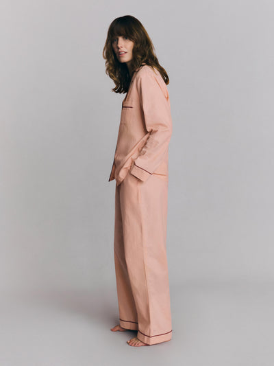 Rose Linen Blend Pyjama Trouser Set