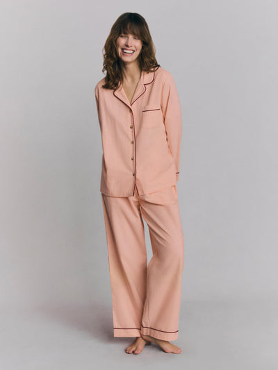 Rose Linen Blend Pyjama Trouser Set