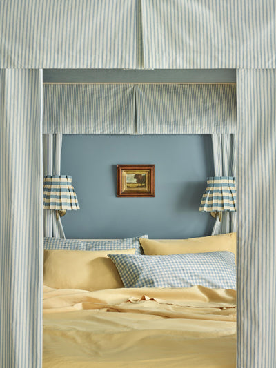 Butter Yellow Linen Blend Duvet Cover