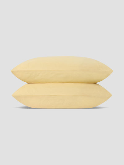 Butter Yellow Linen Blend Pillowcases (Pair)