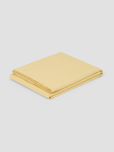 Butter Yellow Linen Blend Flat Sheet
