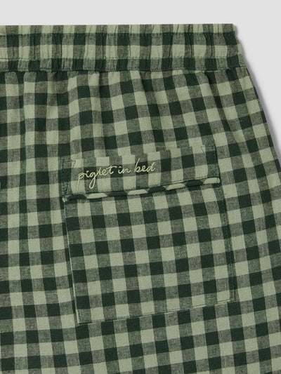 Bay Green & Fern Gingham Linen Blend Trousers