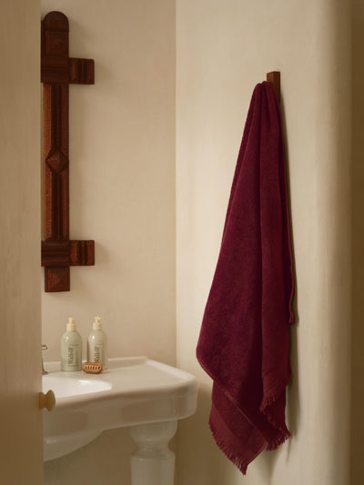 Rhubarb Fringe Edge Cotton Towels - alternate image