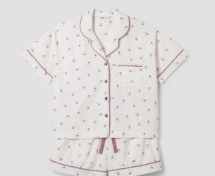 Pearl Posy Bud Cotton Shorts Set