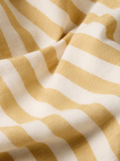 Honey Pembroke Stripe Linen Blend Flat Sheet - alternate image
