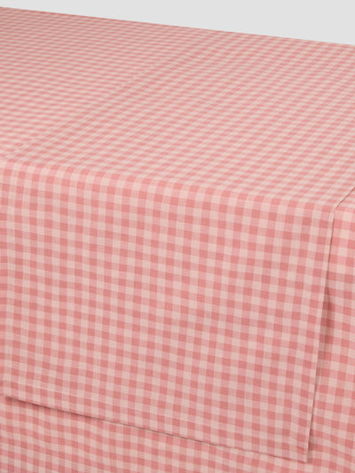 Dusty Pink & Rose Gingham Linen Blend Table Runner - alternate image