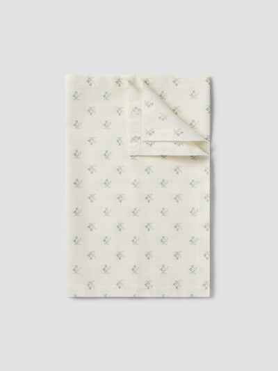 Mellow Green Martha Floral Linen Blend Runner