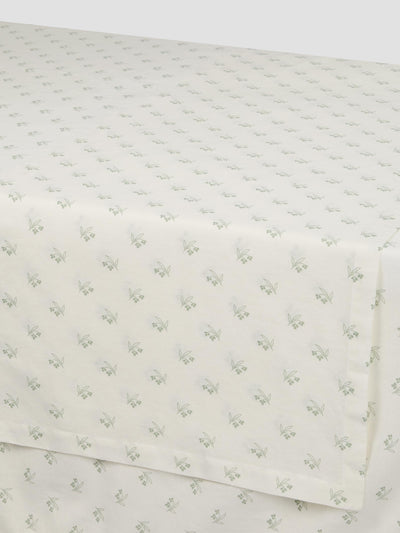 Mellow Green Martha Floral Linen Blend Runner