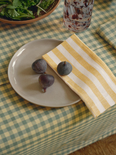 Honey Pembroke Stripe Linen Blend Napkins Set of 4