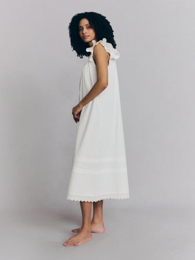 White Embroidered Nightie