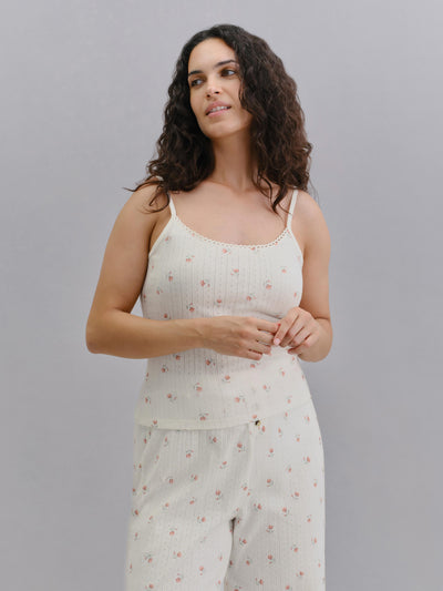 Posy Bud Pointelle Cami Vest - alternate image