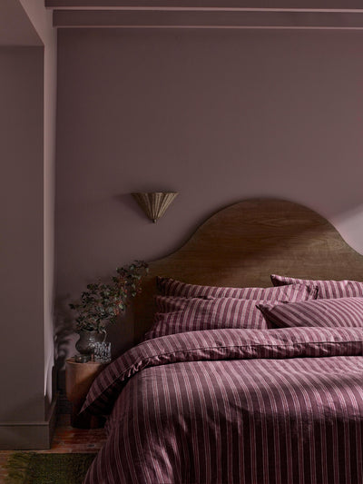 Berry Walderton Stripe 100% Linen Fitted Sheet - alternate image