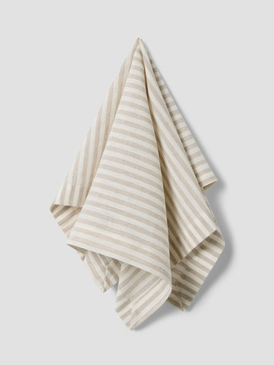 Oatmeal Stripe Linen Blend Napkins Set of 4