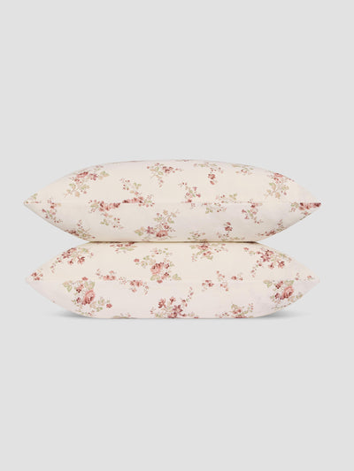 Dusty Pink Heirloom Rose Linen Blend Pillowcases (Pair)