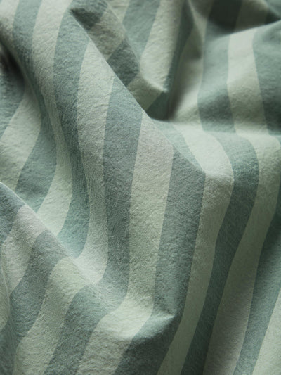 Pine Green Pembroke Stripe Cotton Bedding Detail
