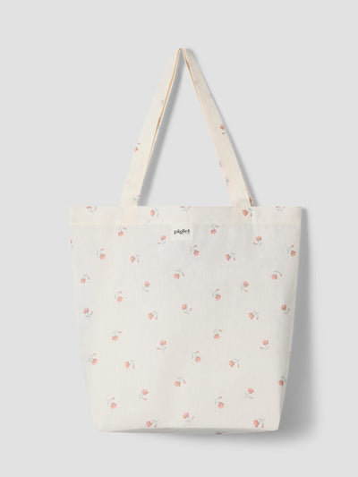 Pearl Posy Bud Linen Blend Tote Bag