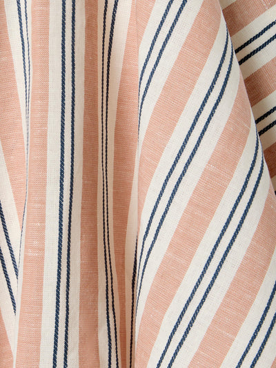 Warm Clay Somerley Stripe Linen Blend Tea Towel