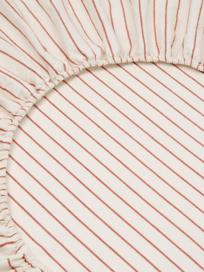 Red Clayton Stripe Brushed Cotton Fitted Sheet - alternate image