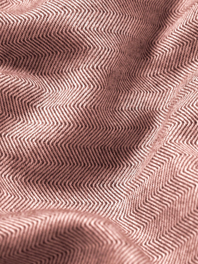 Auburn Red Herringbone Brushed Cotton Duvet Cover