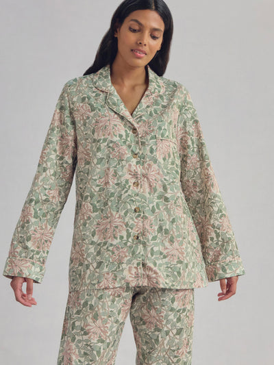 Soft Sage Honeysuckle Cotton Trouser Set - alternate image