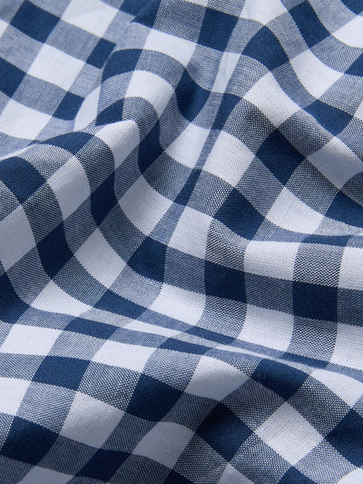 Indigo Gingham Cotton Detail