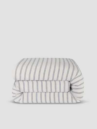 Ivory Kemptown Stripe Linen Blend Duvet Cover