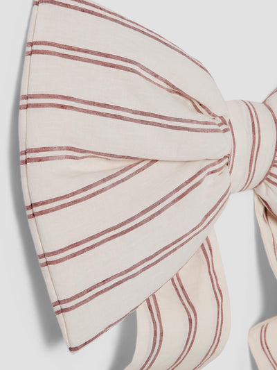 Rhubarb Kemptown Stripe Linen Blend Bow