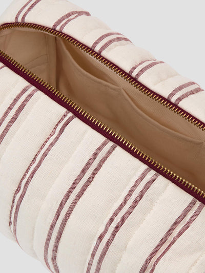 Rhubarb Kemptown Stripe Linen Blend Wash Bag