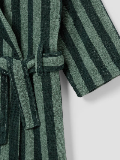 Pine Green Kids Pembroke Stripe Cotton Robe