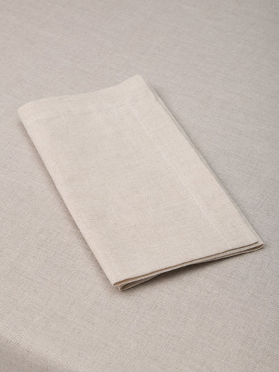 Lot de 4 serviettes de table en mélange lin et avoine