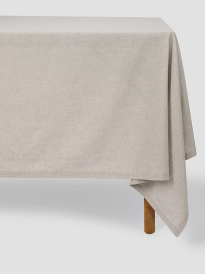 Oatmeal 100% Linen Tablecloth