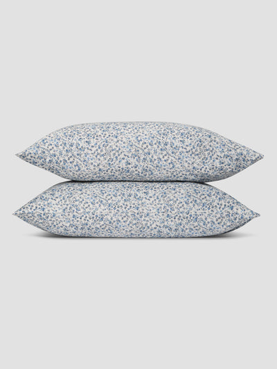 Blue Mini Meadow Cotton Pillowcases (Pair) - alternate image