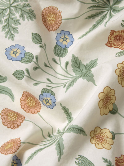 Sage & Mindful Cream Daisy Cotton Duvet Set