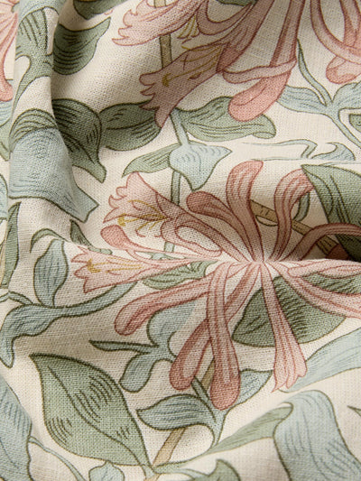 Soft Sage Honeysuckle Linen Blend Duvet Cover