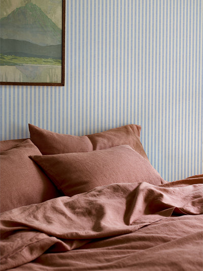 Meadow Blue Pembroke Stripe Wallpaper - alternate image