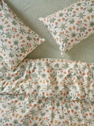 Sage & Mindful Cream Daisy Cotton Duvet Set