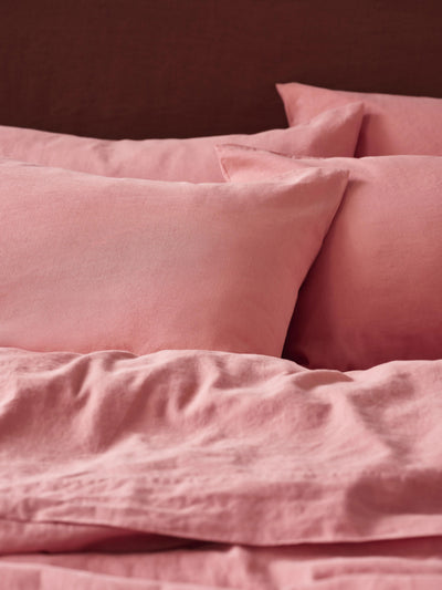 Dusty Pink Linen Blend Pillowcases (Pair)
