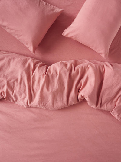 Dusty Pink Linen Blend Duvet Cover
