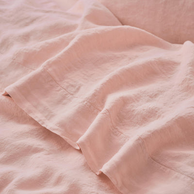 Rose Linen Blend Flat Sheet