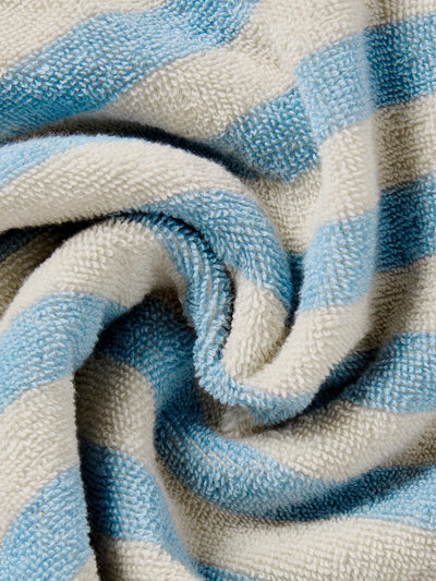 Coastal Blue Pembroke Stripe Cotton Hair Wrap
