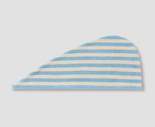 Coastal Blue Pembroke Stripe Cotton Hair Wrap