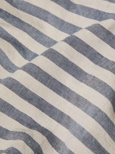 Atlantic Pembroke Stripe Linen Blend Fitted Sheet