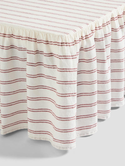 Cantonnière en mélange de lin Rhubarb Kemptown Stripe