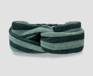 Pine Green Pembroke Stripe Cotton Headband
