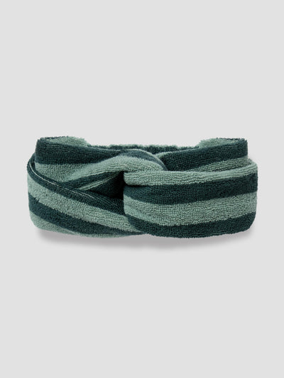 Pine Green Pembroke Stripe Cotton Headband